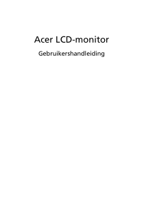 Handleiding Acer XF250QE LCD monitor