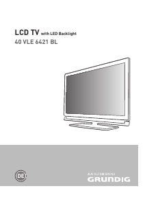 Bedienungsanleitung Grundig 40 VLE 6421 BL LCD fernseher