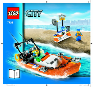 Manual Lego set 7726 City Coast guard truck with speed boat