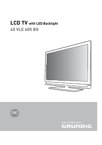 Bedienungsanleitung Grundig 40 VLE 685 BG LCD fernseher