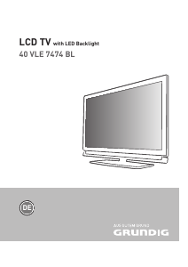 Bedienungsanleitung Grundig 40 VLE 7474 BL LCD fernseher