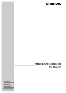 Handleiding Grundig GV 920 HIFI Videorecorder