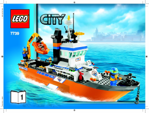 Mode d’emploi Lego set 7739 City Le bateau et la tour de contrôle des garde-côtes
