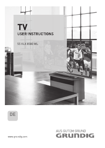 Bedienungsanleitung Grundig 55 VLX 8580 WL LED fernseher