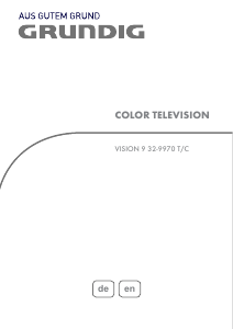 Bedienungsanleitung Grundig Vision 9 32-9970 T/C Fernseher