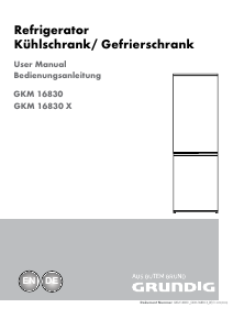 Bedienungsanleitung Grundig GKM 16830 X Kühl-gefrierkombination