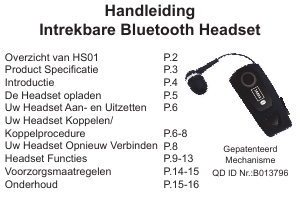 Bedienungsanleitung Trebs HS01 Headset