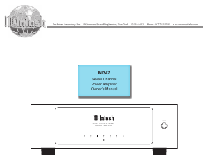 Manual McIntosh MI347 Amplifier