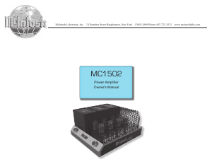 Manual McIntosh MC-1502 Amplifier