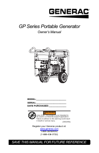 Manual de uso Generac 5735 GP17500E Generador