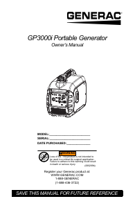 Manual Generac 7129 GP3000i Generator