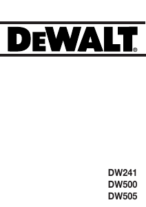 Manual DeWalt DW505 Impact Drill