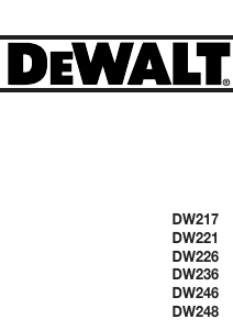 Manual DeWalt DW217 Impact Drill