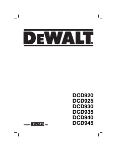 Bruksanvisning DeWalt DCD930VX Borrskruvdragare