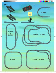 Manuale Lego set 7896 City Rotaie dritte e curve