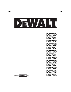 Bruksanvisning DeWalt DC742KA Drill-skrutrekker