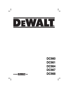 Manual de uso DeWalt DC988VA Atornillador taladrador