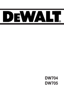Manuale DeWalt DW704 Troncatrice
