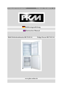 Handleiding PKM KG 78-35 A+ Koel-vries combinatie