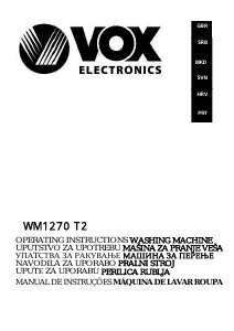 Priručnik Vox WM1270T2 Stroj za pranje rublja