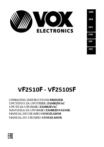 Handleiding Vox VF2510F Vriezer
