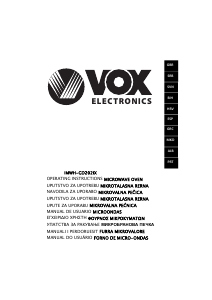 Manual de uso Vox IMWH-GD202IX Microondas