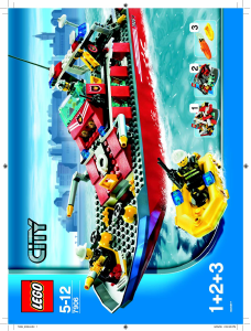 Manual de uso Lego set 7906 City Barco de bomberos