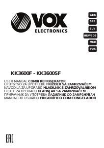 Priročnik Vox KK3600F Hladilnik in zamrzovalnik
