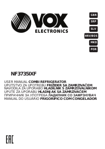 Handleiding Vox NF3735IXF Koel-vries combinatie