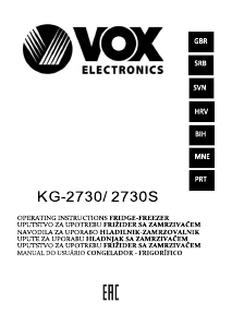 Manual Vox KG2730 Fridge-Freezer