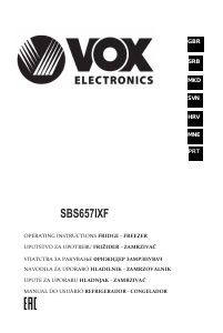 Manual Vox SBS657IXF Frigorífico combinado