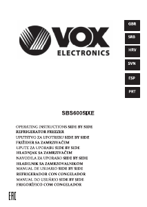 Handleiding Vox SBS6005IXE Koel-vries combinatie