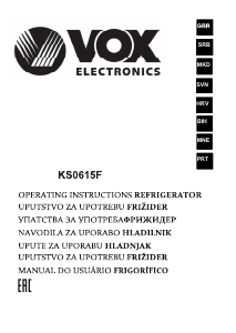 Priročnik Vox KS0615F Hladilnik