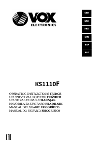 Manual de uso Vox KS1110F Refrigerador