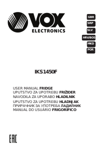 Priručnik Vox IKS1450F Hladnjak