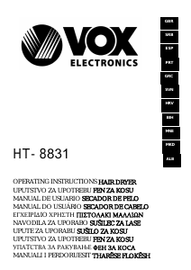 Manual Vox HT8831 Hair Dryer