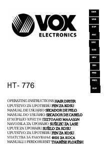 Manual de uso Vox HT776 Secador de pelo