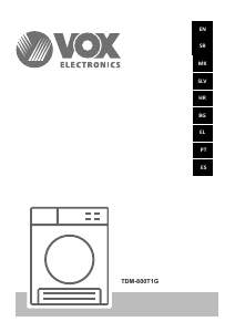 Εγχειρίδιο Vox TDM800T1G Στεγνωτήριο