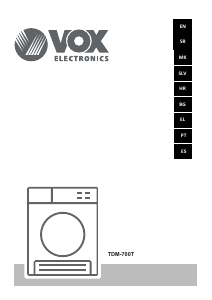 Εγχειρίδιο Vox TDM700T Στεγνωτήριο