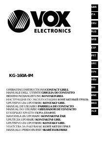 Manual de uso Vox KG160A Grill de contacto