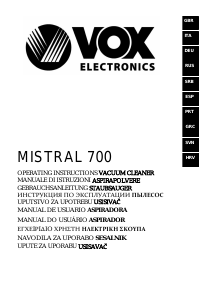 Manual Vox MISTRAL700 Vacuum Cleaner