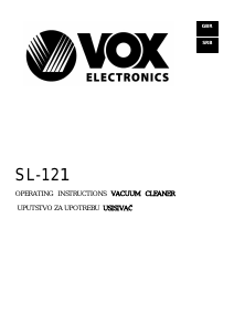 Handleiding Vox SL121B Stofzuiger