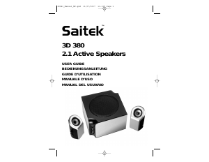 Manual Saitek 3D 380 Speaker