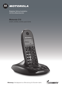 Bedienungsanleitung Motorola C1212 Schnurlose telefon