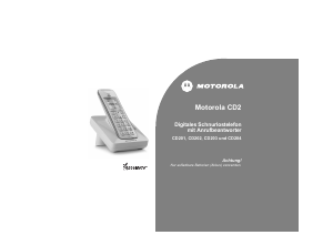 Bedienungsanleitung Motorola CD201 Schnurlose telefon