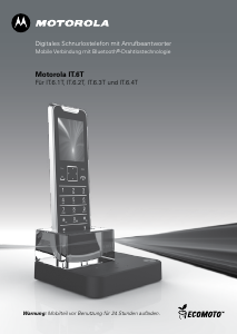 Bedienungsanleitung Motorola IT.6.2T Schnurlose telefon