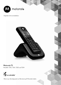 Bedienungsanleitung Motorola T201 Schnurlose telefon