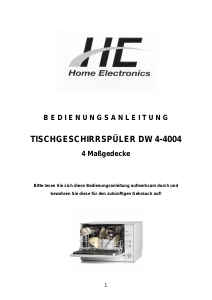 Bedienungsanleitung Home Electronics DW4-4004 Geschirrspüler