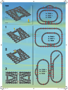 Manual de uso Lego set 7996 City Intercambio de vías de trenes