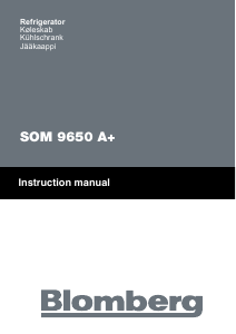 Bedienungsanleitung Blomberg SOM 9650 A+ Kühlschrank